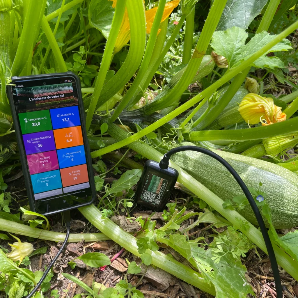 Mesure de terre avec l'analyseur de sol professionnel Gardiscan.